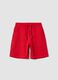 Boys&rsquo; red pure cotton shorts with elasticated waist_0