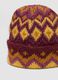 Cappello giallo e viola in lana elasticizzata jacquard_2