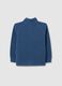 Blue high-neck fleece sweater for boys, regular fit with zip_1