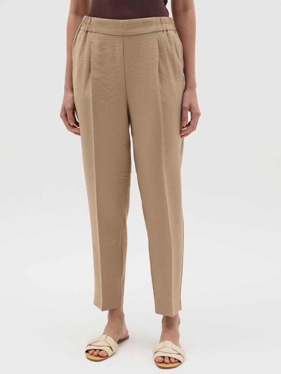 Chino trousers with elasticated waist_1