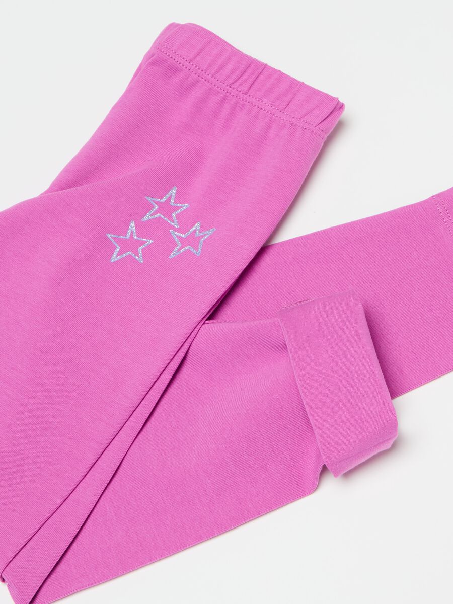 Printed stretch cotton leggings_2