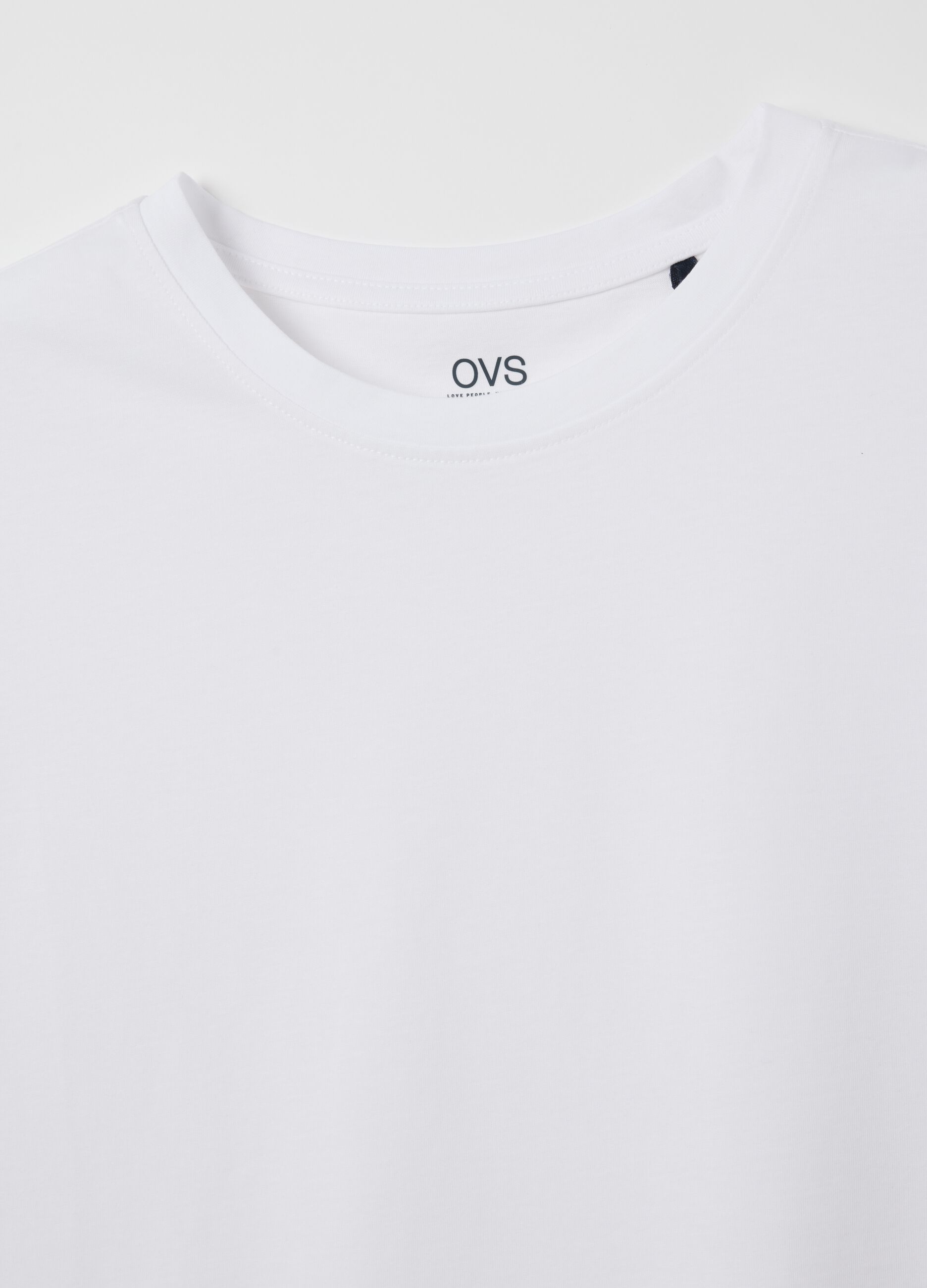 Women's white pure cotton T-shirt