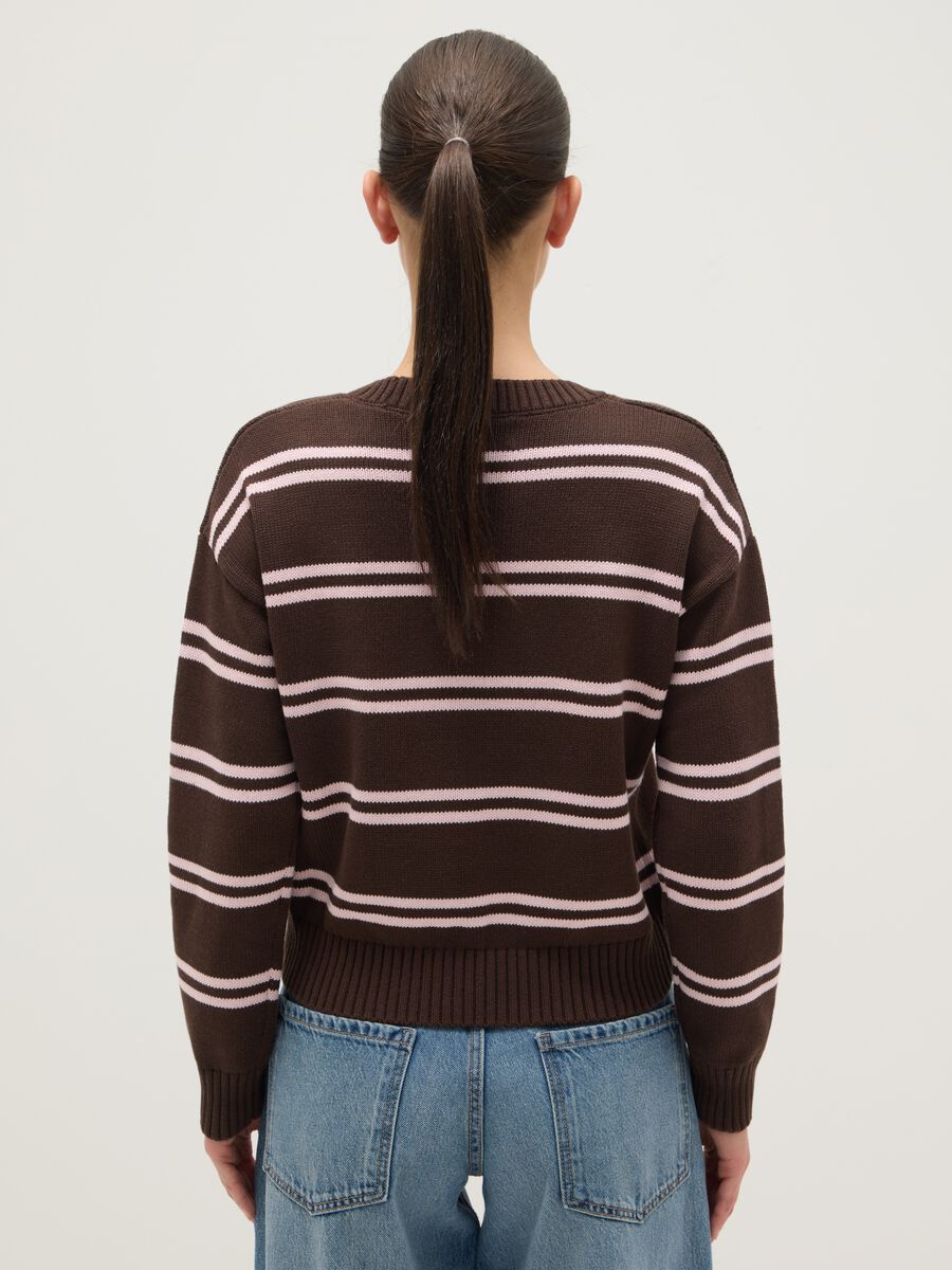 Multicolour striped cotton blend jumper, regular fit_3
