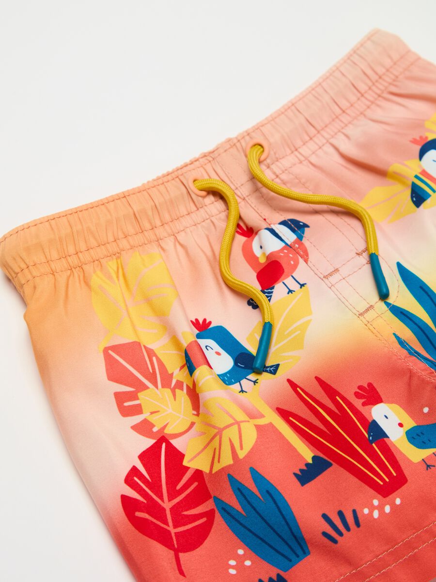 Swimming shorts with drawstring and print_2