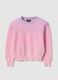 Girls' pink pure cotton sweater regular fit with gradient pattern_0