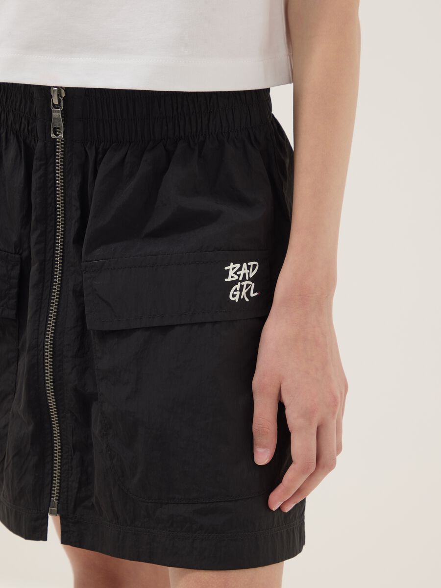 Black skort with front zip_2