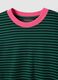 Green striped pure cotton regular fit T-shirt_5