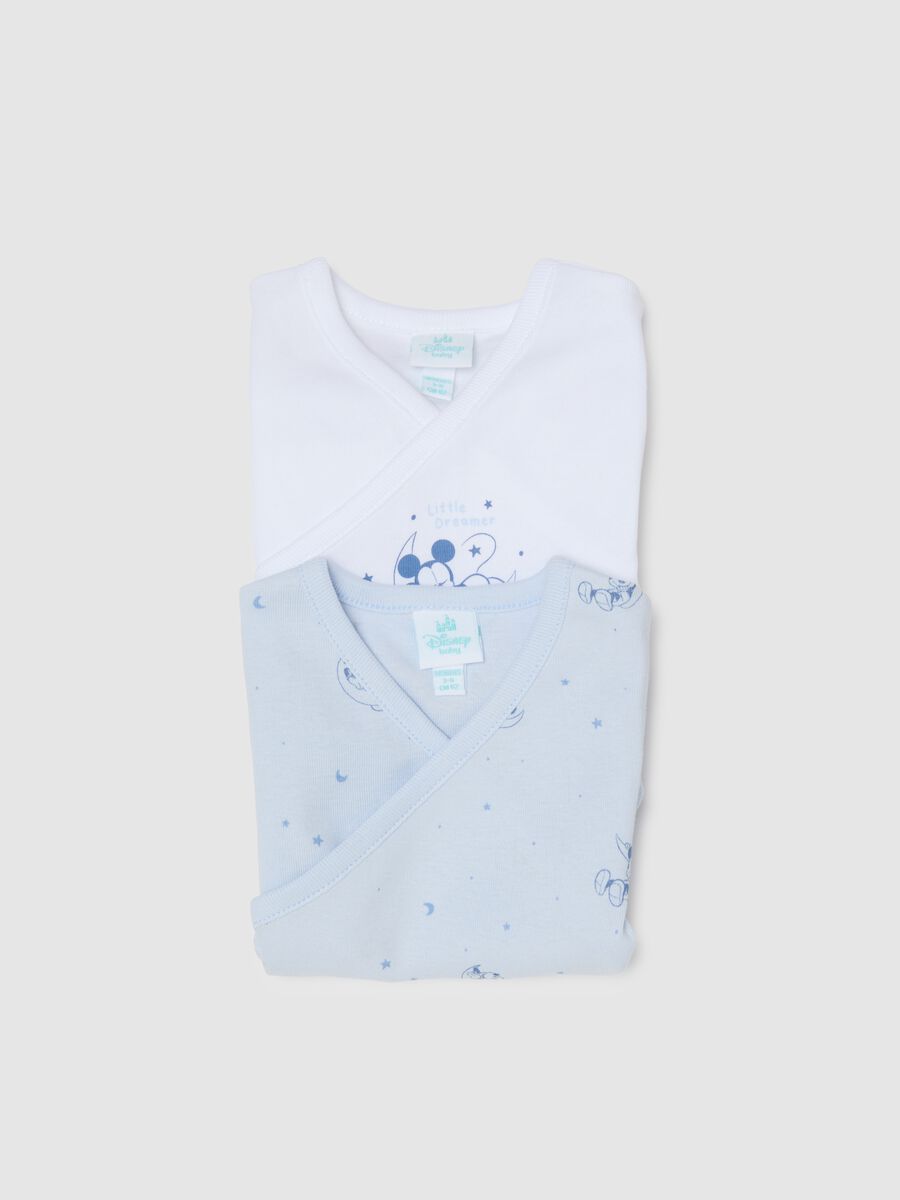 Two-pack pure cotton multicolour bodysuits for newborns with Disney prints_3