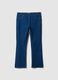Pantaloni bootcut blu in cotone elasticizzato regular fit_0