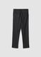 Grey and black slim-fit stretch viscose chino trousers_2