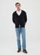 Men's pure cotton blue regular fit jeans_0
