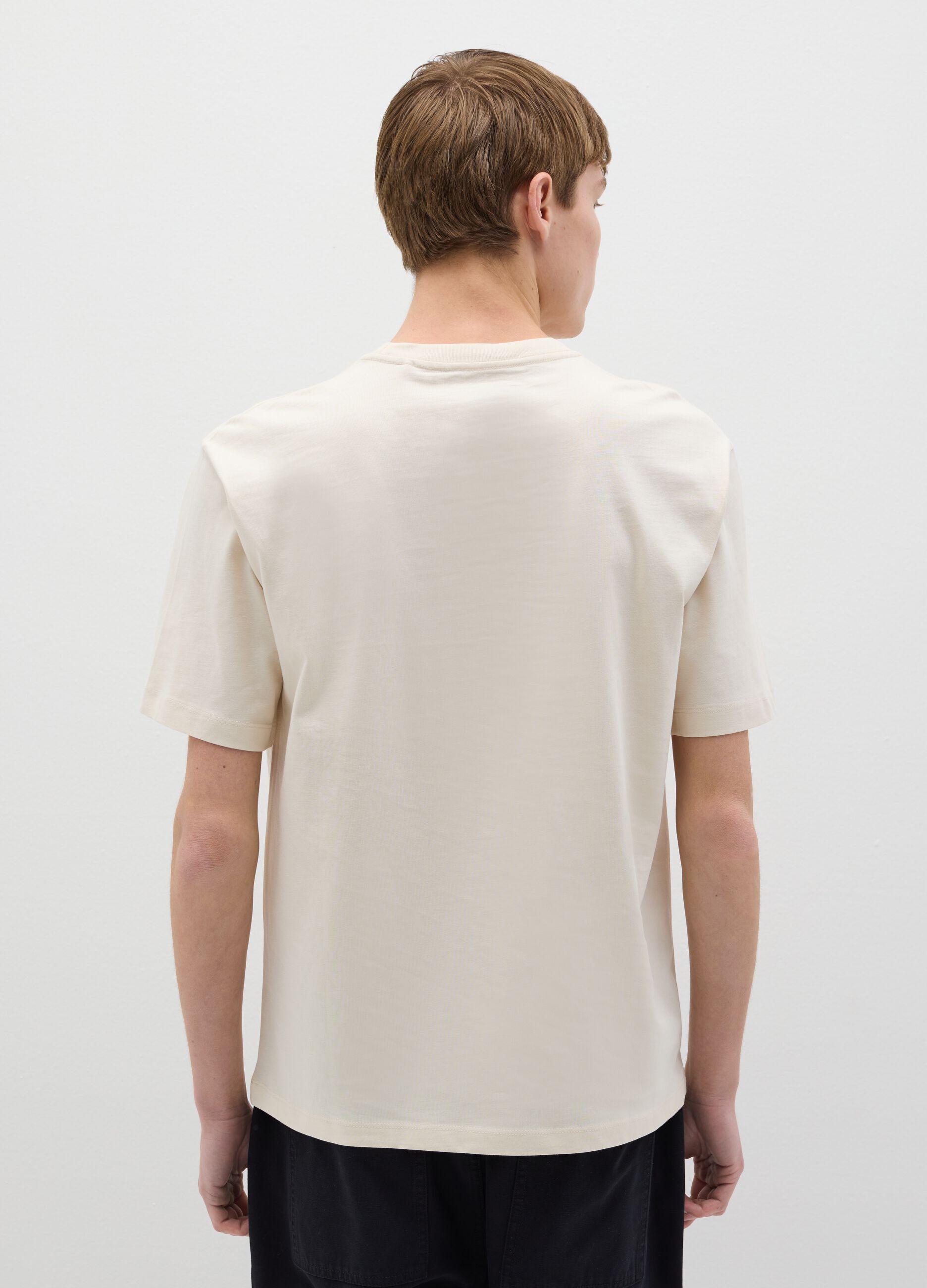 Regular White Cotton T-Shirt by B.Angel