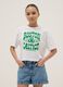 White pure cotton relaxed fit girl T-shirt Boston Celtics_0