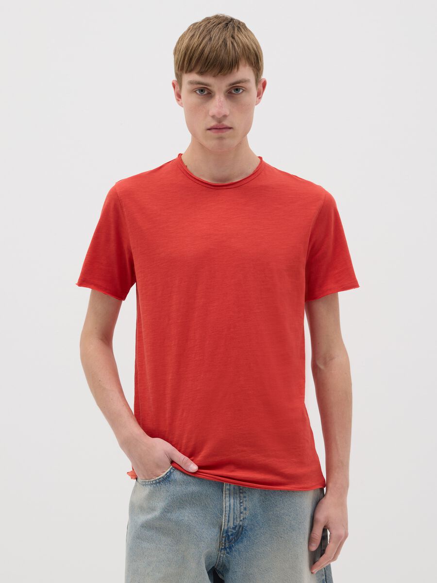 Cotton T-shirt with round neck_0