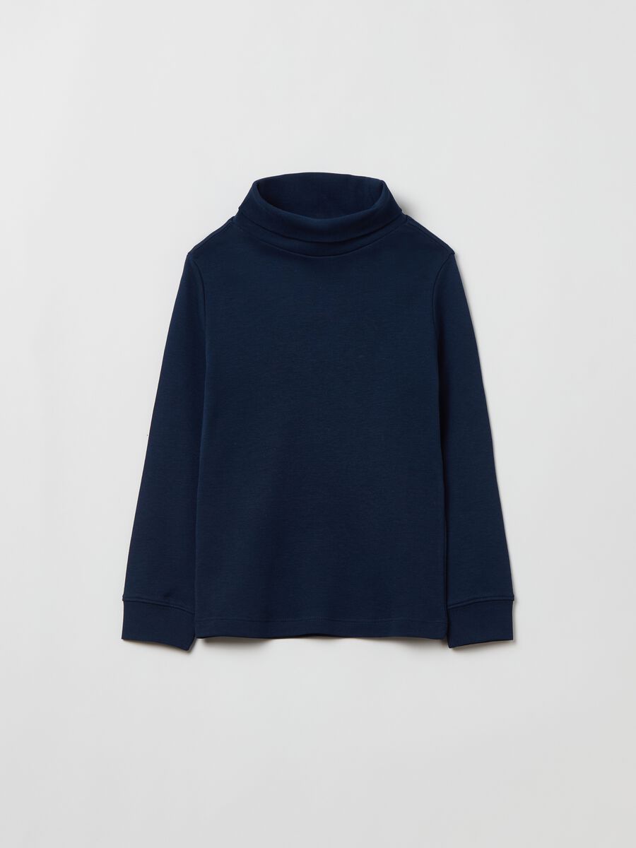 T-shirt maniche lunghe a collo alto_0