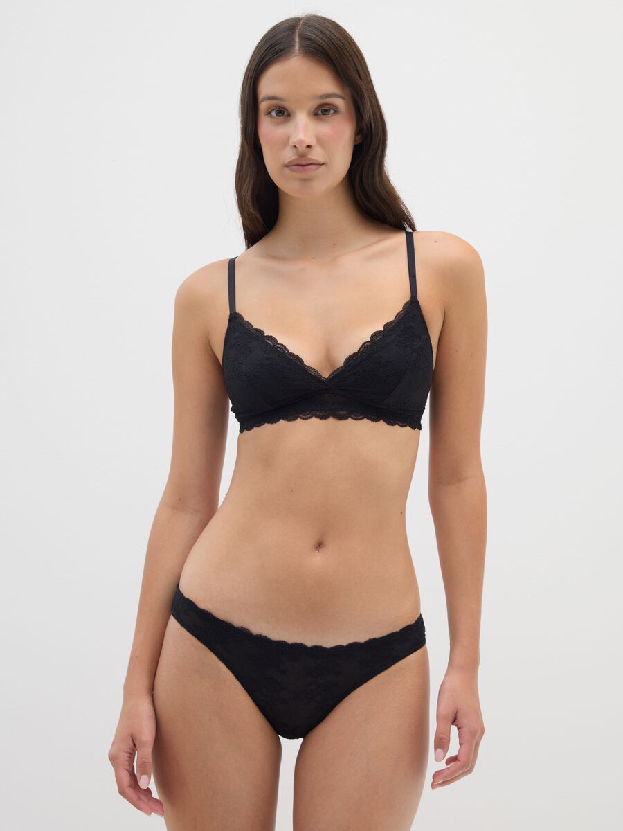 Reggiseno bralette in pizzo nero_1
