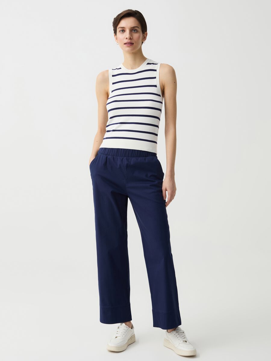 Pantalone cropped wide leg_0