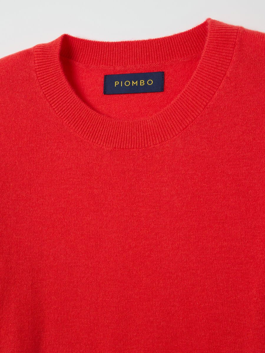 Red pure wool jumper regular fit_1