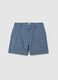 Chambray cotton shorts_4