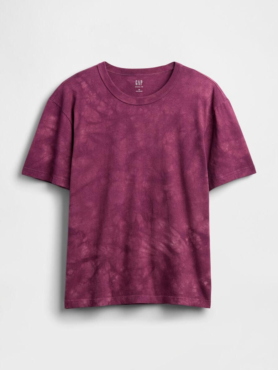 Purple short sleeve cotton T-shirt_4