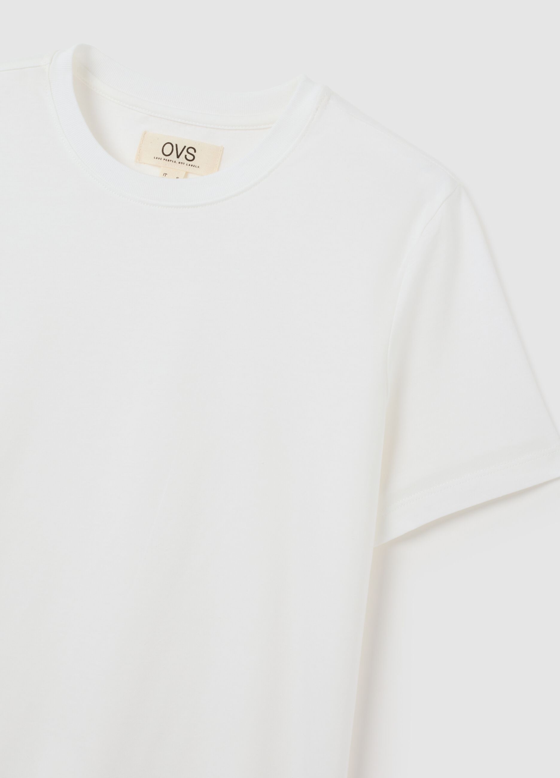 Women’s T-shirt in white 100% cotton with regular fit
