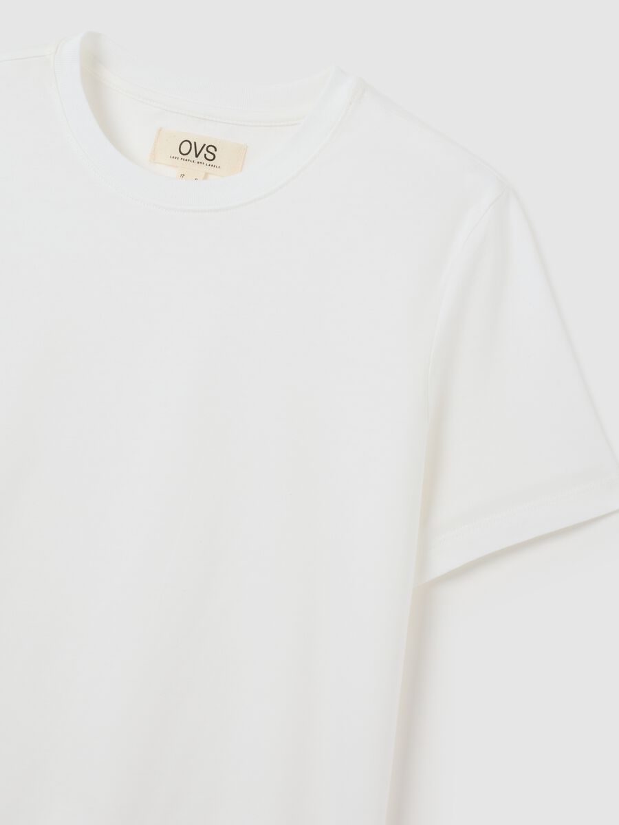 Women’s T-shirt in white 100% cotton with regular fit_5
