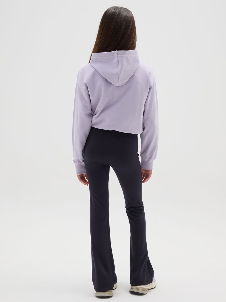 Girls' blue stretch cotton trousers in regular fit_2