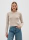 Beige Regular Fit Jumper with Sequins_1