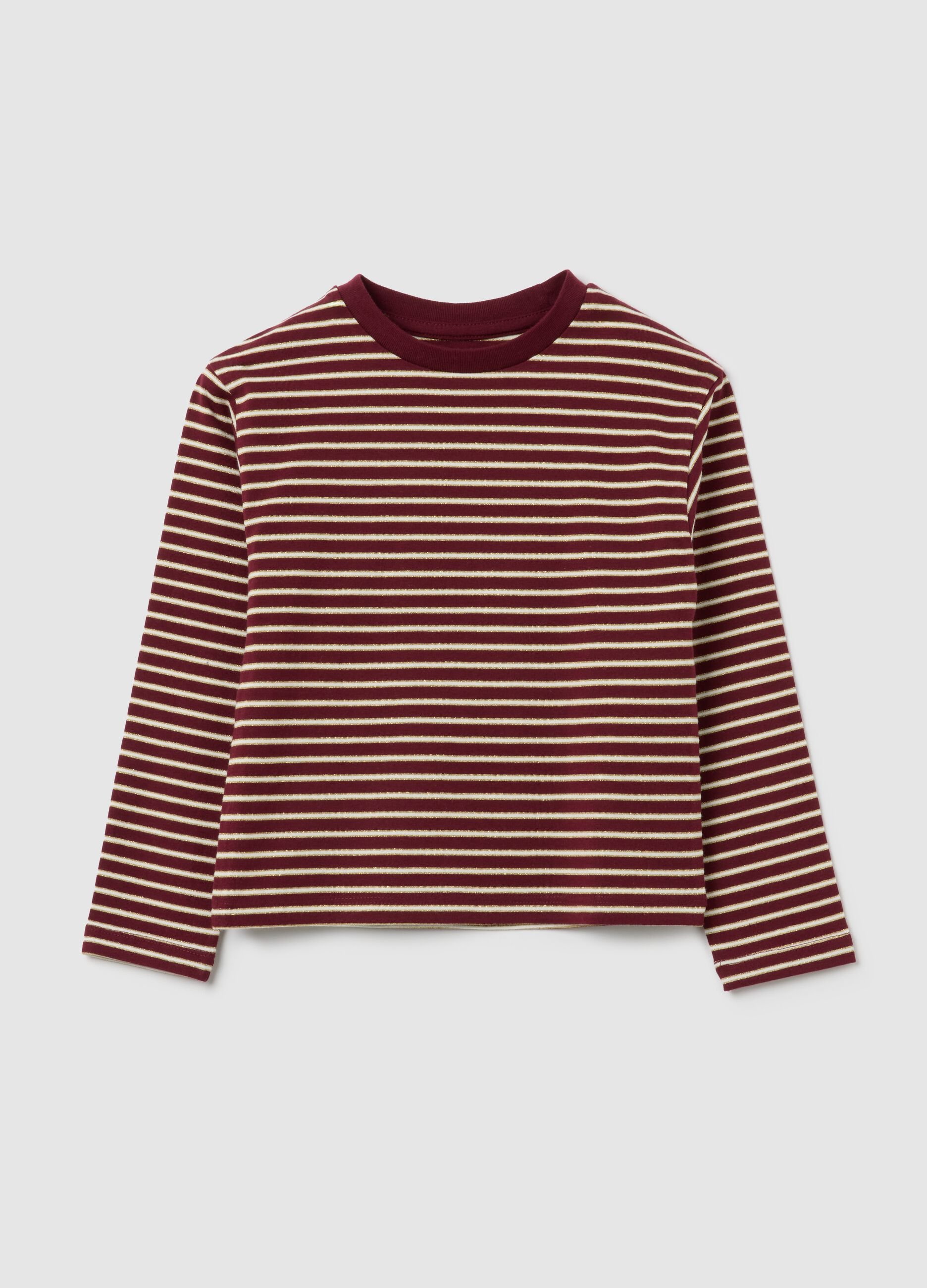 T-Maglia da ragazza in misto cotone multicolor regular fit