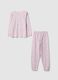Pigiama in puro cotone rosa regular fit con stampe per bambine_1