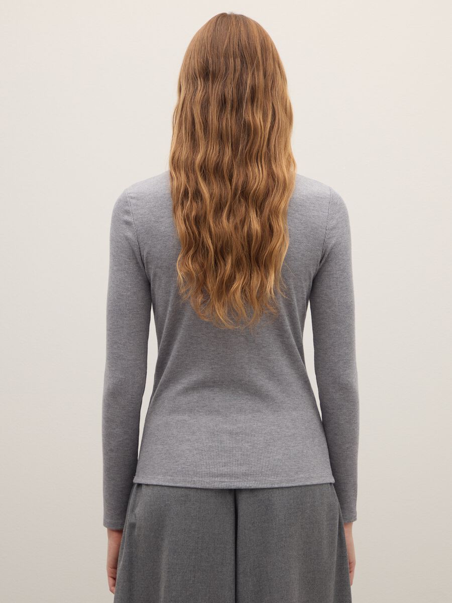 Maglia a collo alto grigia regular fit_3