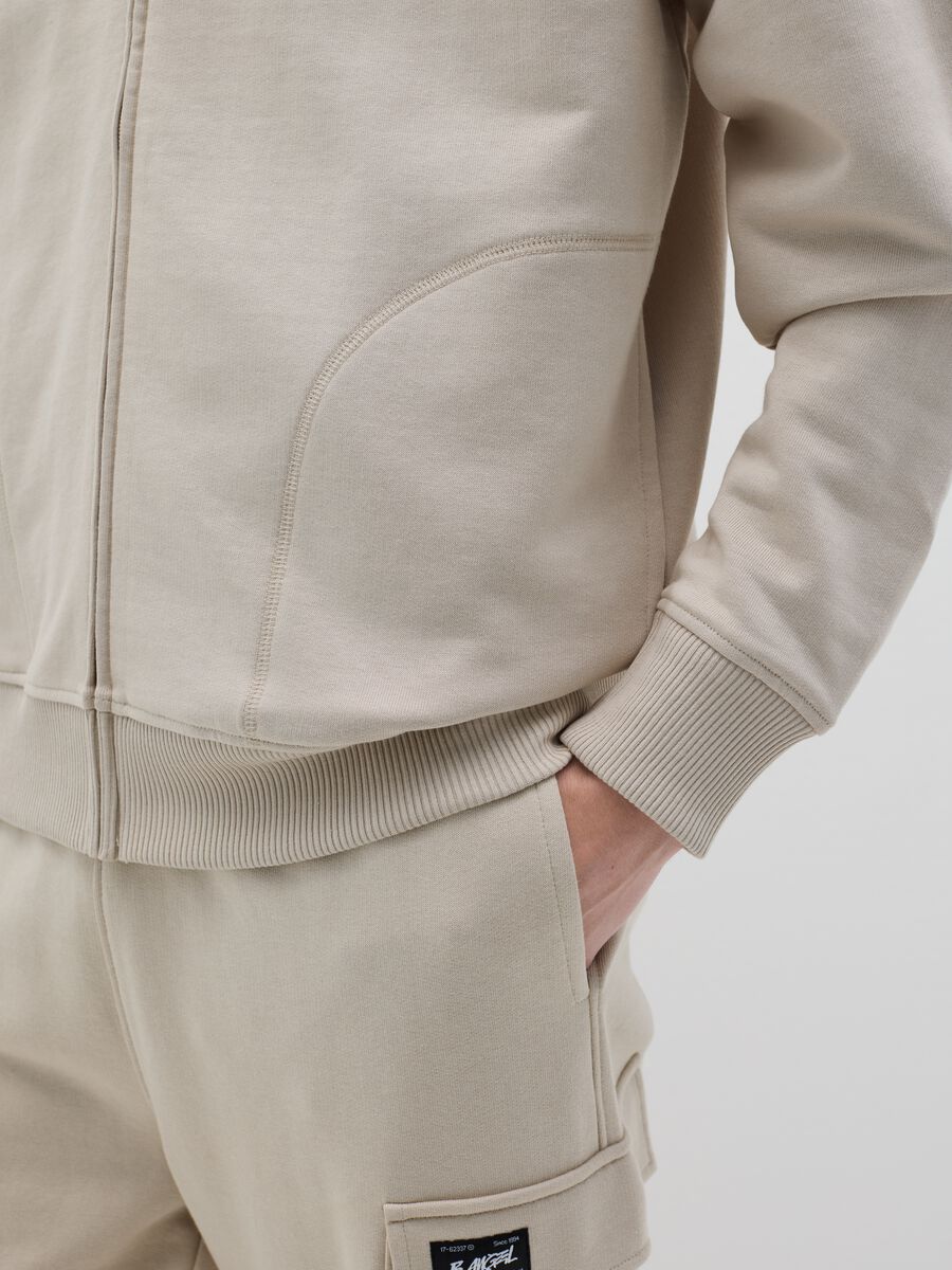 Over-fit full-zip sweatshirt in cotton with hood_2