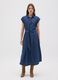 Women's blue lyocell shirt dress_0