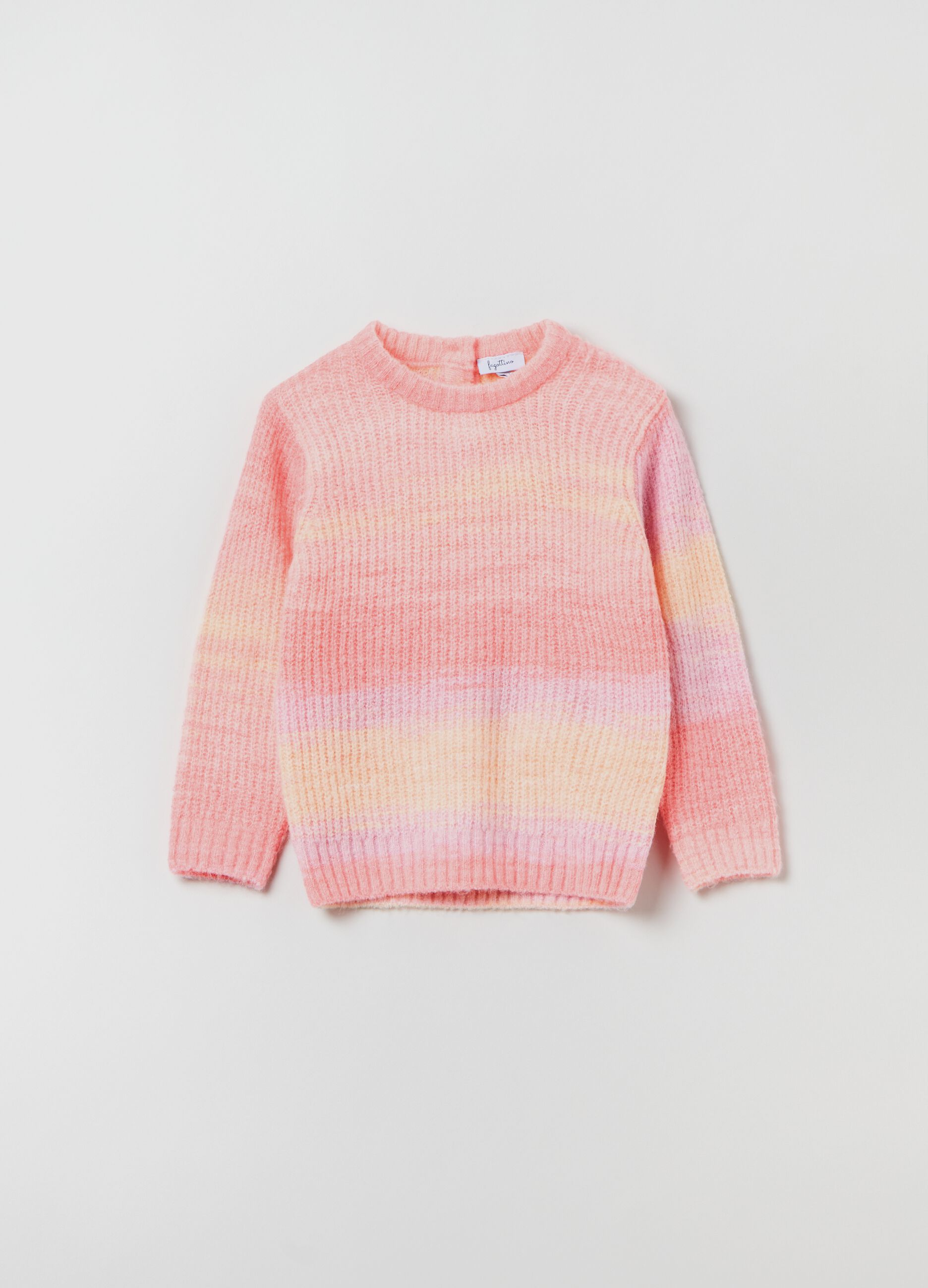 Pullover in maglia con fantasia multicolore_0