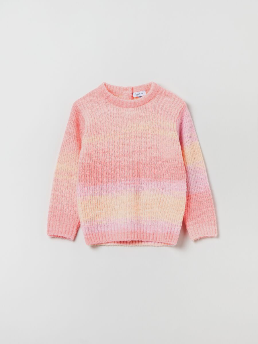 Pullover in maglia con fantasia multicolore_0