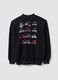 Black cotton-blend AC/DC printed sweatshirt_2