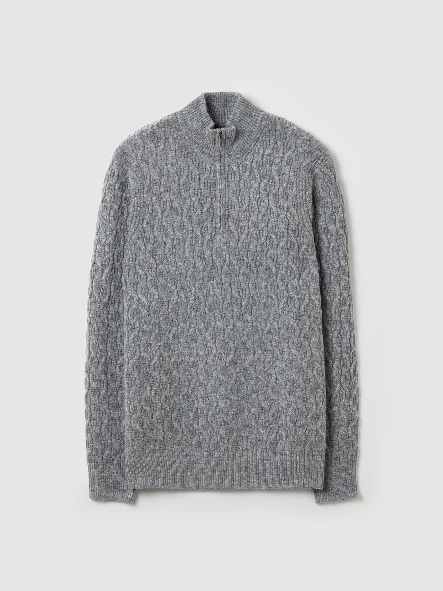 Pullover half-zip a trecce_4