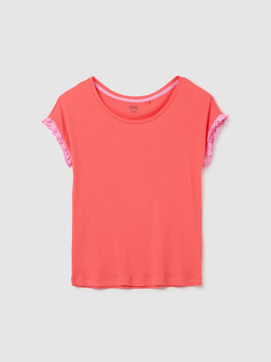 Women's summer set in pure orange cotton regular fit_4
