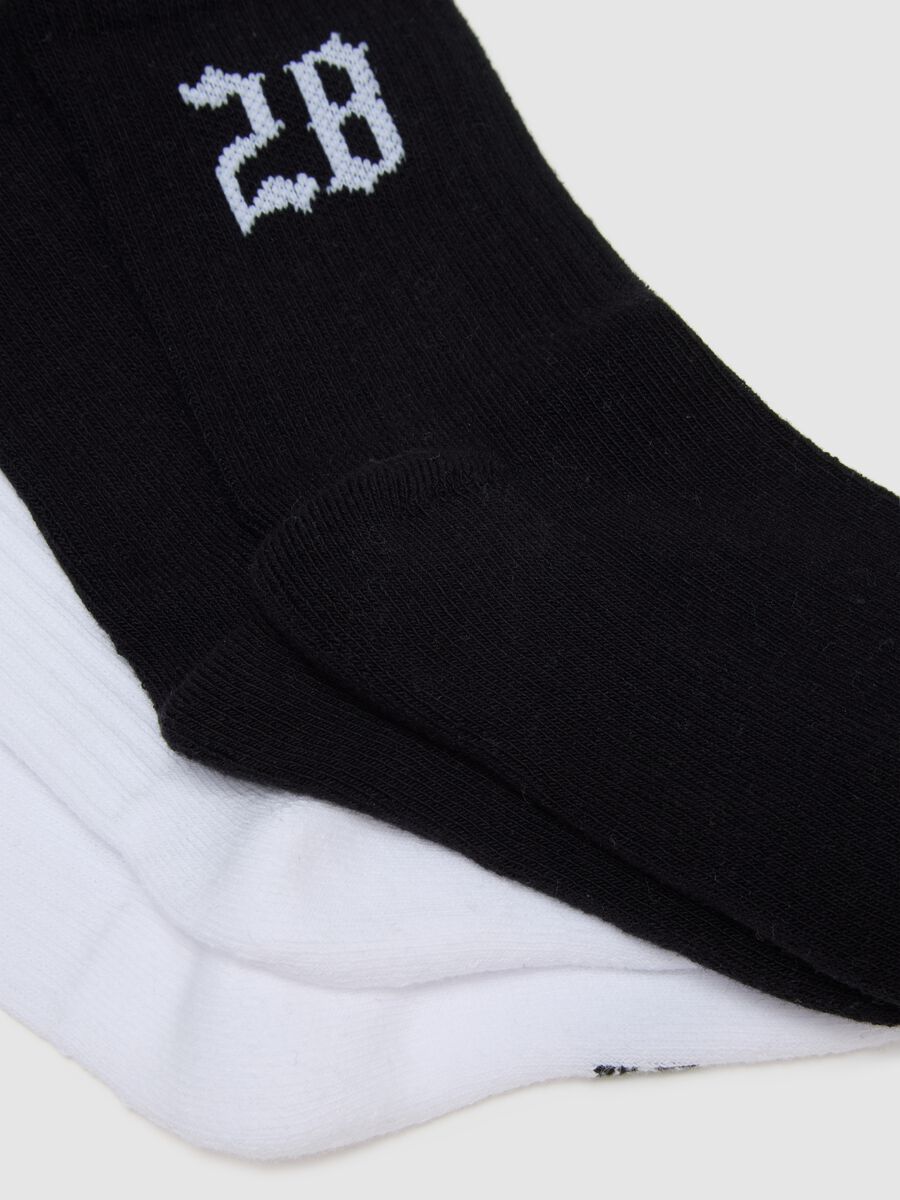 Multi-colour cotton stretch children's socks tripack set_2