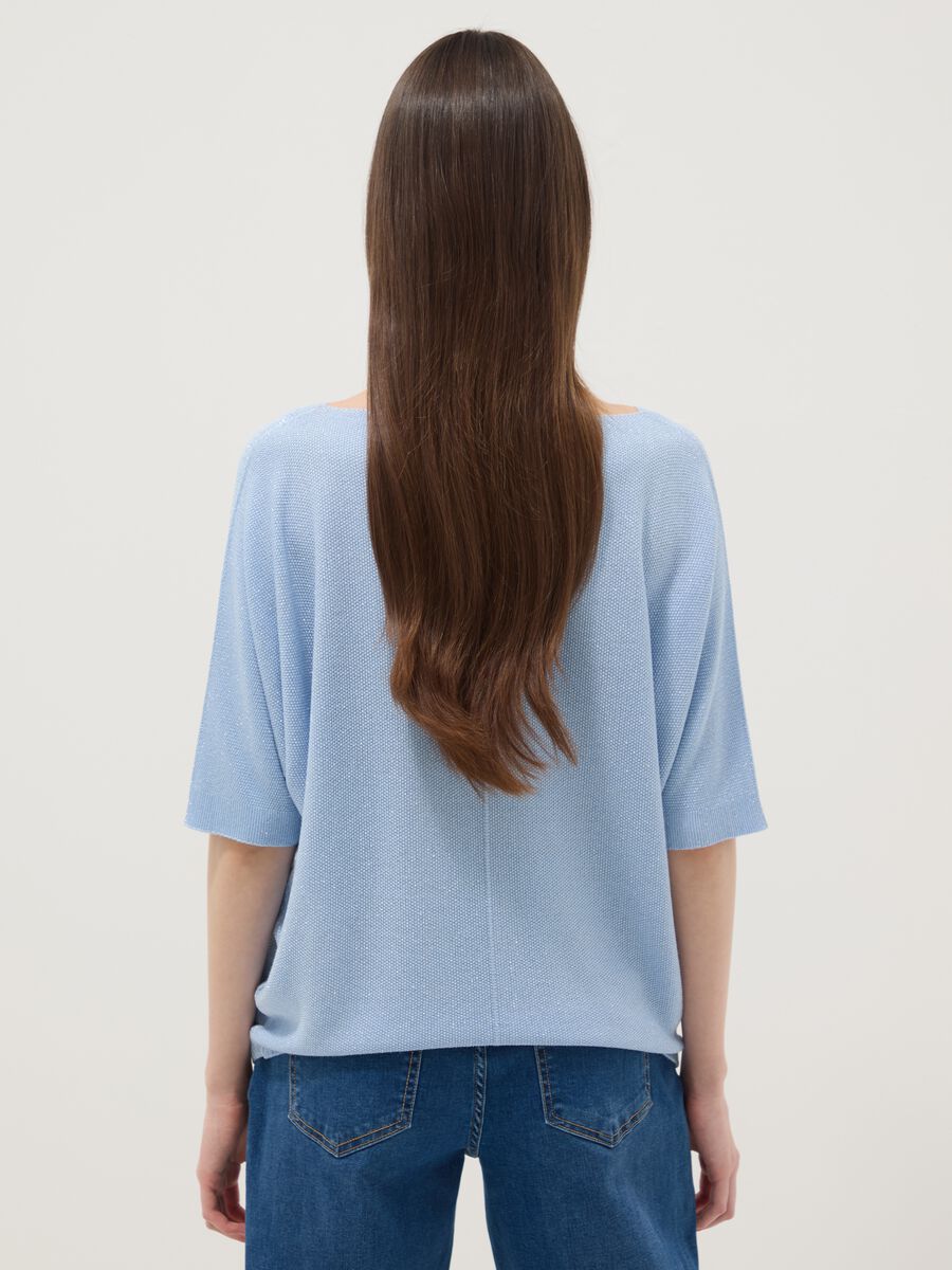 Light blue viscose-blend regular-fit T-shirt_3