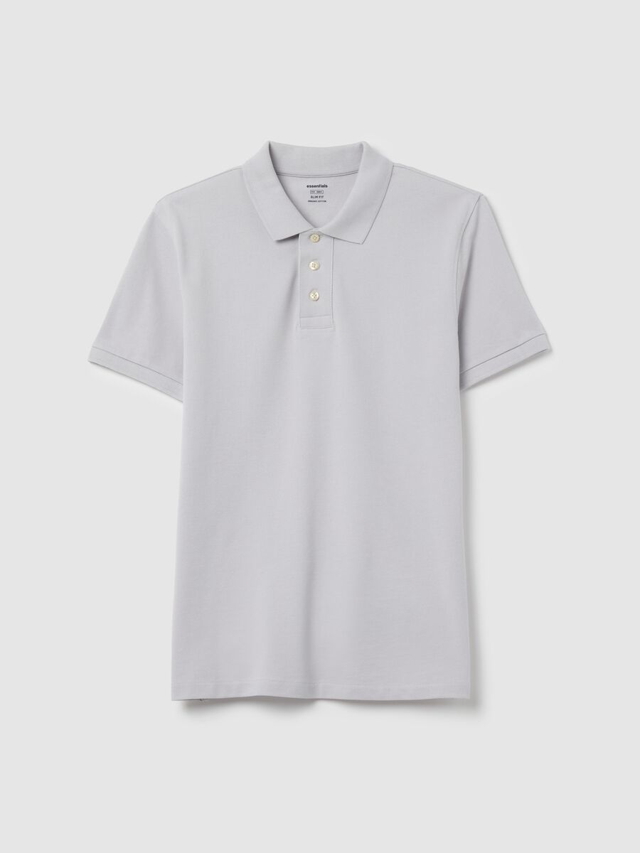 Slim-fit polo shirt in organic cotton_0
