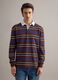 Multicolour striped long-sleeve polo in pure cotton, regular fit_2