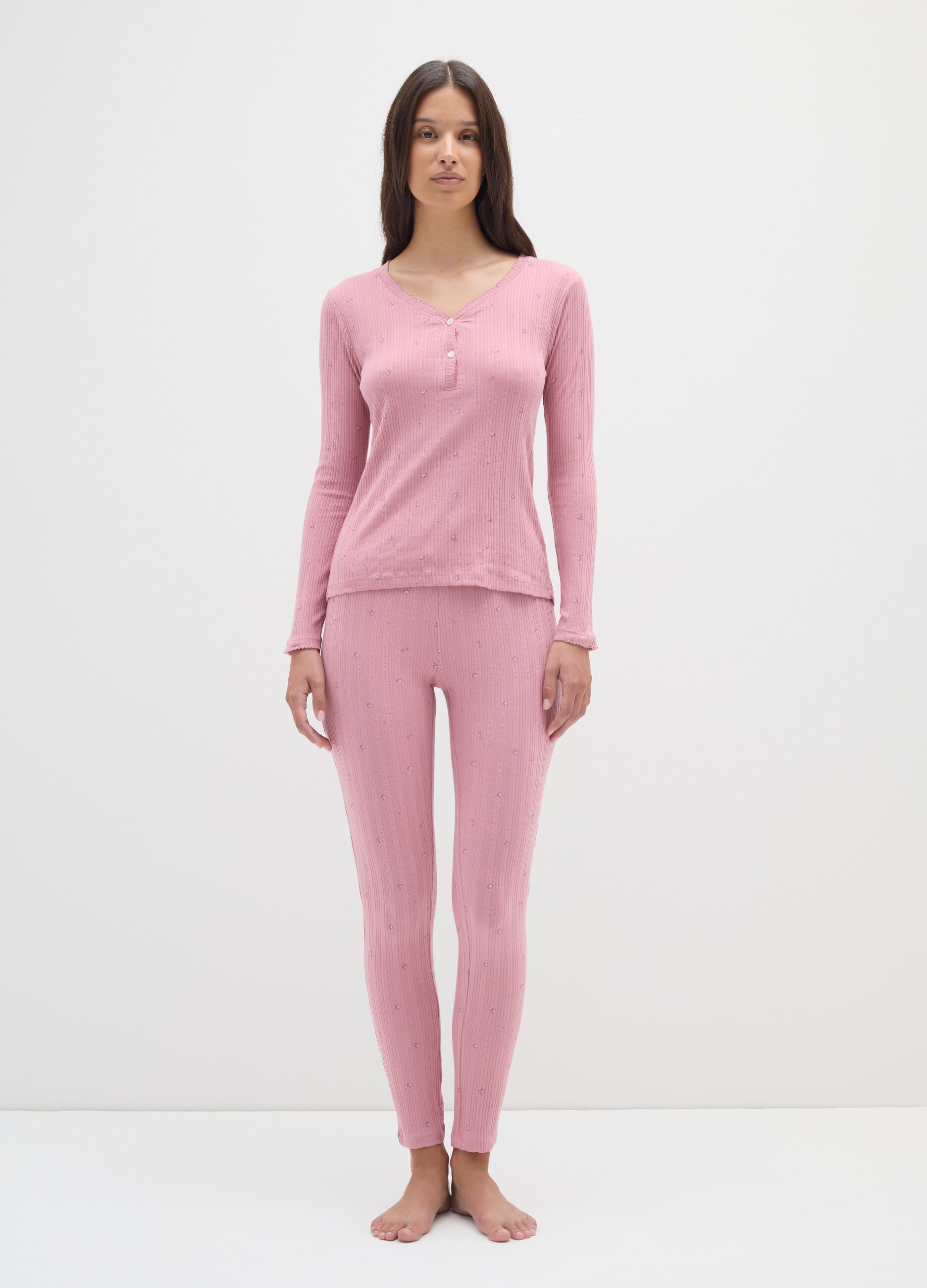 Pink pure cotton pyjama trousers