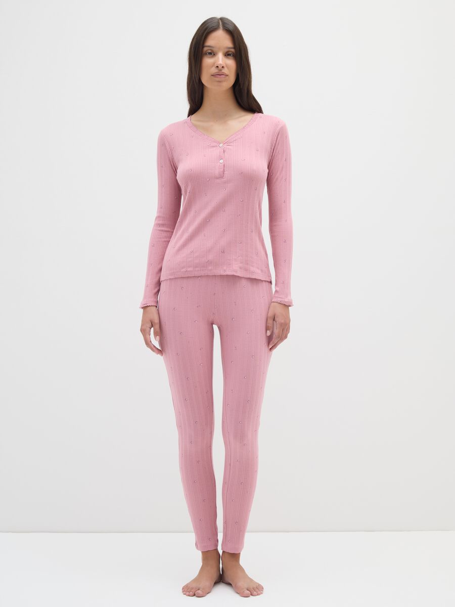 Pink pure cotton pyjama trousers_0
