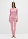 Pantaloni da pigiama in puro cotone rosa_0