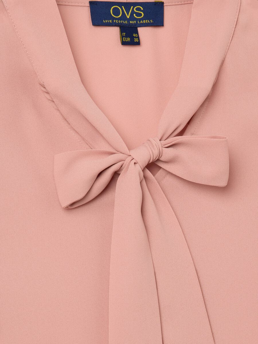 Pink sleeveless blouse with flounce_5
