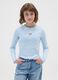 Girls' blue stretch cotton jumper regular fit_0