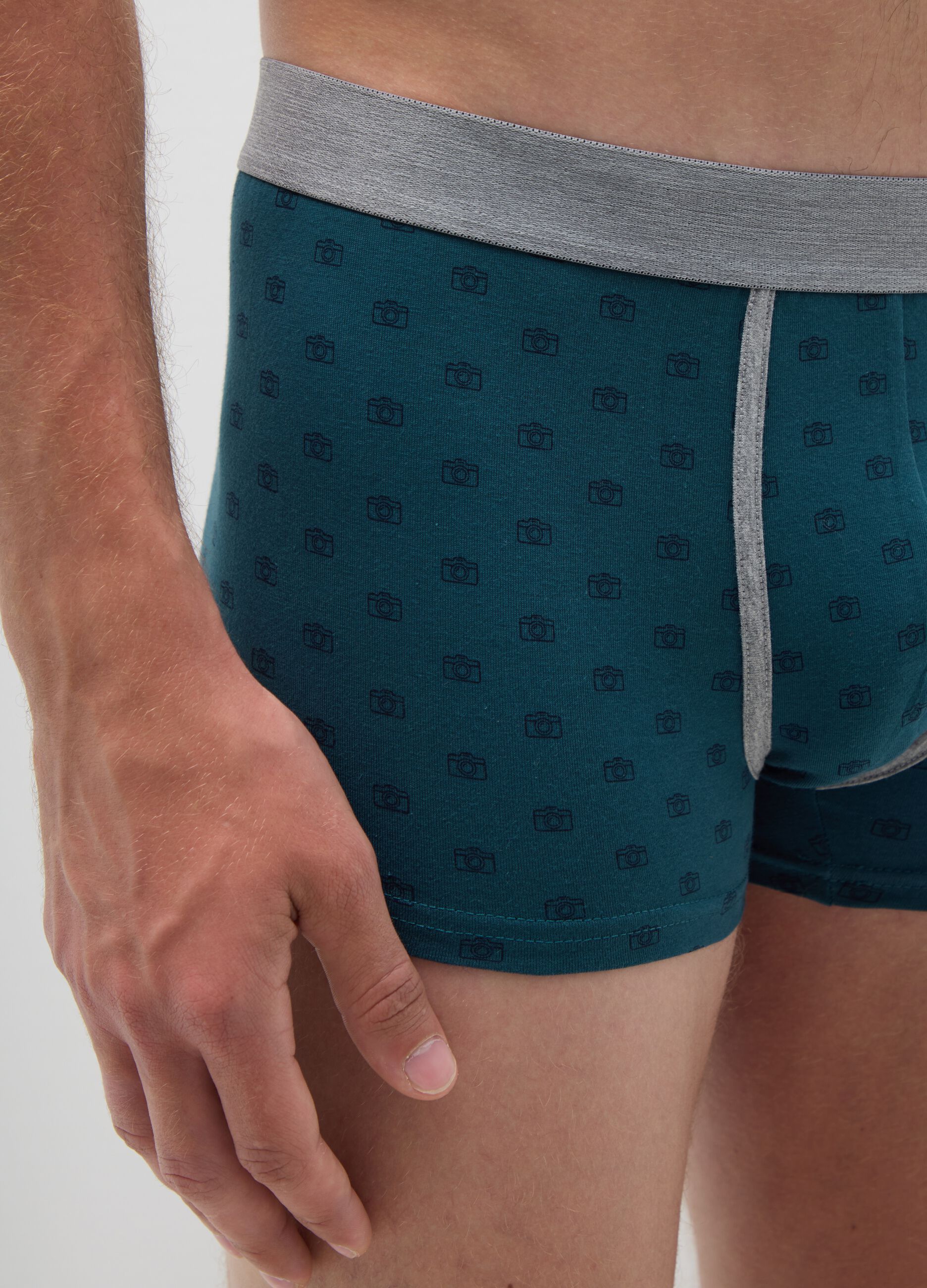 Multicolor blue cotton boxer regular fit