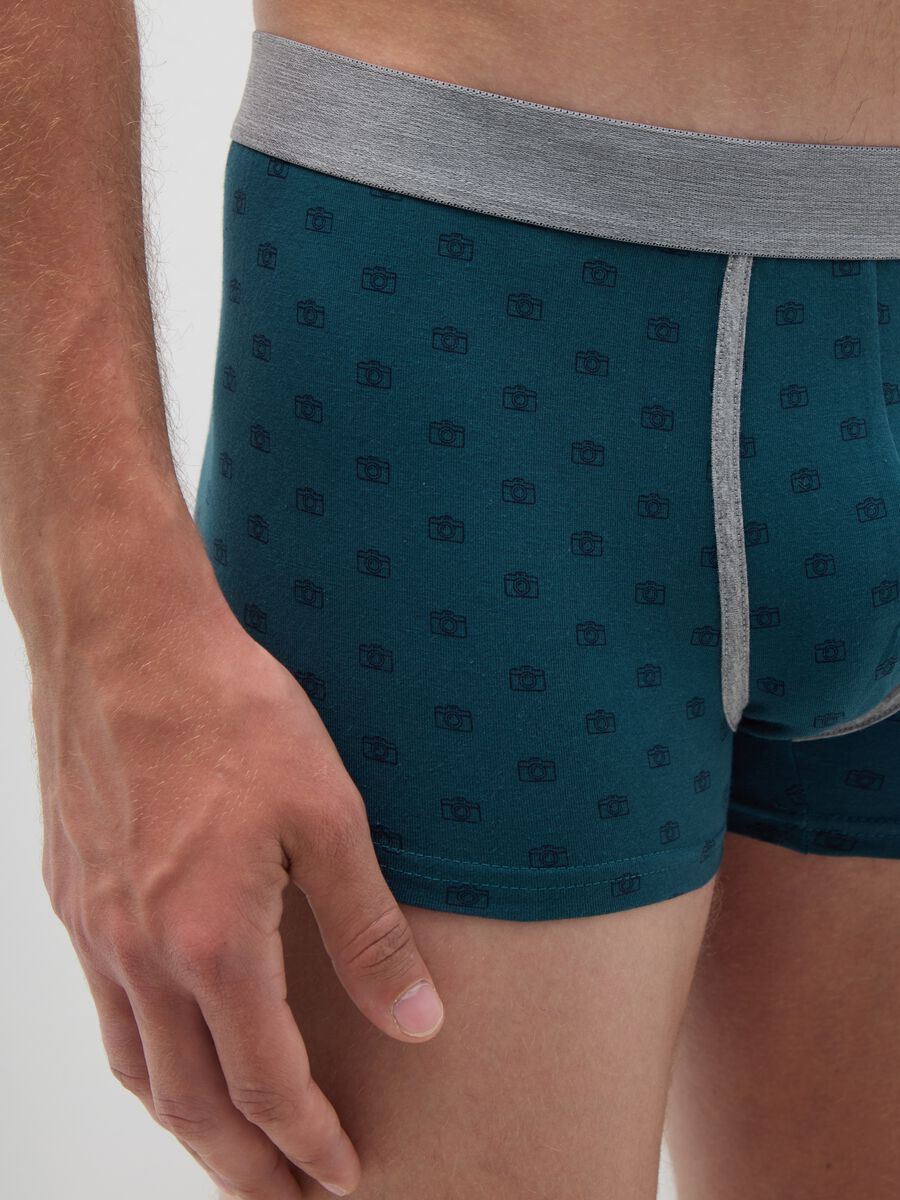Multicolor blue cotton boxer regular fit_2