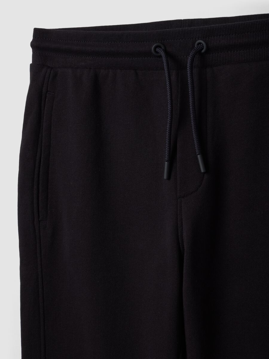 Black organic cotton jogger trousers_2